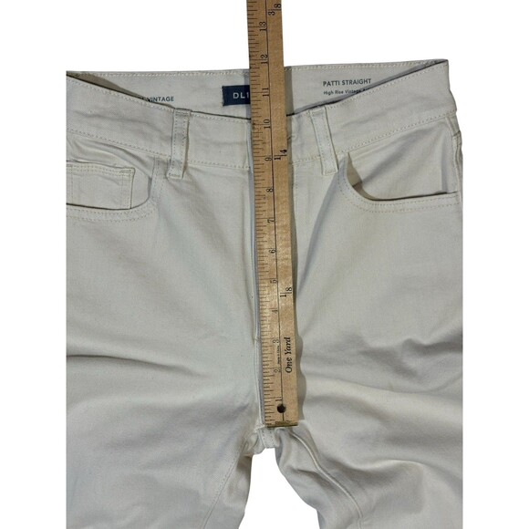 DL1961 Patti Straight High Rise Vintage Ankle Jeans Women’s Size 24 Ecru Raw Hem - Picture 8 of 12